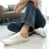 imageSTQ Women Slip On Sneakers Comfortable Casual Canvas ShoesAll White