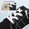imageSTQ Women Slip On Sneakers Comfortable Casual Canvas ShoesBlack