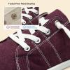 imageSTQ Women Slip On Sneakers Comfortable Casual Canvas ShoesGrape Purple