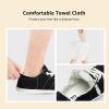 imageSTQ Women Slip On Sneakers Low Top Casual Canvas ShoesClassic Black White