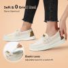 imageSTQ Womens Boat Shoes with Orthopedic Insole Slip On Business Casual Shoes for Plantar Fasciitis Lightweight LoafersBeige