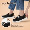 imageSTQ Womens Boat Shoes with Orthopedic Insole Slip On Business Casual Shoes for Plantar Fasciitis Lightweight LoafersBlack White