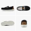 imageSTQ Womens Boat Shoes with Orthopedic Insole Slip On Business Casual Shoes for Plantar Fasciitis Lightweight LoafersBlack White
