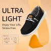 imageSTQ Womens Boat Shoes with Orthopedic Insole Slip On Business Casual Shoes for Plantar Fasciitis Lightweight LoafersBlack White