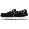 imageSTQ Womens Boat Shoes with Orthopedic Insole Slip On Business Casual Shoes for Plantar Fasciitis Lightweight LoafersBlack White Bohe