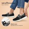 imageSTQ Womens Boat Shoes with Orthopedic Insole Slip On Business Casual Shoes for Plantar Fasciitis Lightweight LoafersBlack White Bohe