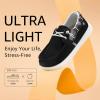 imageSTQ Womens Boat Shoes with Orthopedic Insole Slip On Business Casual Shoes for Plantar Fasciitis Lightweight LoafersBlack White Bohe