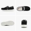 imageSTQ Womens Boat Shoes with Orthopedic Insole Slip On Business Casual Shoes for Plantar Fasciitis Lightweight LoafersBlack White Bohe