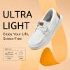 imageSTQ Womens Boat Shoes with Orthopedic Insole Slip On Business Casual Shoes for Plantar Fasciitis Lightweight LoafersCloud White