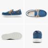 imageSTQ Womens Boat Shoes with Orthopedic Insole Slip On Business Casual Shoes for Plantar Fasciitis Lightweight LoafersDenim Blue