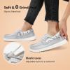 imageSTQ Womens Boat Shoes with Orthopedic Insole Slip On Business Casual Shoes for Plantar Fasciitis Lightweight LoafersGrey