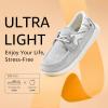 imageSTQ Womens Boat Shoes with Orthopedic Insole Slip On Business Casual Shoes for Plantar Fasciitis Lightweight LoafersGrey