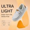imageSTQ Womens Boat Shoes with Orthopedic Insole Slip On Business Casual Shoes for Plantar Fasciitis Lightweight LoafersIron Grey