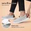 imageSTQ Womens Boat Shoes with Orthopedic Insole Slip On Business Casual Shoes for Plantar Fasciitis Lightweight LoafersIron Grey