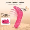 imageSTQ Womens Lace up LoafersOrthopedic Comfotable Ultralight Boat Casual Shoes with Arth SupportHot Pink