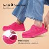 imageSTQ Womens Lace up LoafersOrthopedic Comfotable Ultralight Boat Casual Shoes with Arth SupportHot Pink