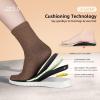 imageSTQ Womens LoafersOrthopedic Fur Lined Ultralight Boat Casual Shoes with Arth SupportBlack White