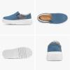 imageSTQ Womens Platform Sneakers Slip On Shoes Comfortable Business Casual Fall LoafersWeave Denim Blue
