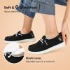 imageSTQ Womens Slip on Fur Lined LoafersOrthopedic Cozy Ultralight Boat Casual Shoes with Arth SupportClassical Bw