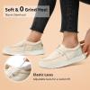imageSTQ Womens Slip on LoafersOrthopedic Comfotable Ultralight Boat Casual Shoes with Arth SupportBeige