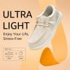 imageSTQ Womens Slip on LoafersOrthopedic Comfotable Ultralight Boat Casual Shoes with Arth SupportBeige