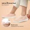 imageSTQ Womens Slip on LoafersOrthopedic Comfotable Ultralight Boat Casual Shoes with Arth SupportCoral Pink
