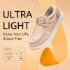imageSTQ Womens Slip on LoafersOrthopedic Comfotable Ultralight Boat Casual Shoes with Arth SupportCoral Pink
