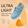 imageSTQ Womens Slip on LoafersOrthopedic Comfotable Ultralight Boat Casual Shoes with Arth SupportLight Blue