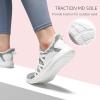 imageSTQ Womens Slip on Sneakers Breathable Tennis Arch Support Comfortable Walking Shoes Plantar Fasciitis Orthopedic Workout Gym Cross Training Athletic StandingMix White