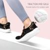 imageSTQ Womens Slip on Sneakers Breathable Tennis Arch Support Comfortable Walking Shoes Plantar Fasciitis Orthopedic Workout Gym Cross Training Athletic StandingBlack Orange Leopard