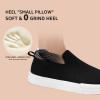 imageSTQ Womens Wide Toe Box Barefoot Shoes Knit Casual Slip on Shoes for SummerBlack White