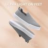 imageSTQ Womens Wide Toe Box Barefoot Shoes Knit Casual Slip on Shoes for SummerLight Grey