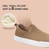 imageSTQ Womens Wide Toe Box Barefoot Shoes Knit Casual Slip on Shoes for SummerOre Brown