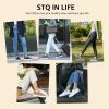 imageSTQ Womens Wide Toe Box Barefoot Shoes Knit Casual Slip on Shoes for SummerVanilla White