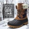 imageSTQ Womens Winter Duck Boots Waterproof Cold Weather Snow BootsAntique Navy Tan
