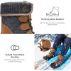 imageSTQ Womens Winter Duck Boots Waterproof Cold Weather Snow BootsBrown Grey