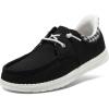 imageSTQ Slip On Women Boat ShoesOrthopedic Plantar Fasciitis Relief Ultralight Arch Support SneakersBlack White