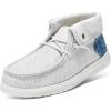 imageSTQ Slip on Orthopedic Shoes Ultralight Ankle Boots for Womens High Top Casual Loafers with Arch SupportWhite Denim