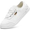 imageSTQ Women Slip On Shoeswith Orthopedic Insole Low Top Classic Fashion Canvas Sneakers  Plantar Fasciitis ShoesWhite Floral