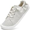 imageSTQ Women Slip On Sneakers Comfortable Casual Canvas ShoesBeige