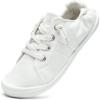 imageSTQ Women Slip On Sneakers Low Top Casual Canvas ShoesWhite