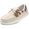 imageSTQ Womens Boat Shoes with Orthopedic Insole Slip On Business Casual Shoes for Plantar Fasciitis Lightweight LoafersOat Neal