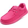 imageSTQ Womens Lace up LoafersOrthopedic Comfotable Ultralight Boat Casual Shoes with Arth SupportHot Pink