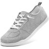 imageSTQ Womens Slip On Shoes Orthopedic Walking Sneakers Casual Low Top Tennis Comfortable ClassicLight Grey
