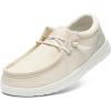 imageSTQ Womens Slip on LoafersOrthopedic Comfotable Ultralight Boat Casual Shoes with Arth SupportBeige
