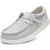 imageSTQ Womens Slip on LoafersOrthopedic Comfotable Ultralight Boat Casual Shoes with Arth SupportLight Grey