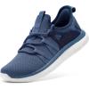 imageSTQ Womens Slip on Sneakers Breathable Tennis Arch Support Comfortable Walking Shoes Plantar Fasciitis Orthopedic Workout Gym Cross Training Athletic StandingLight Blue