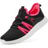 imageSTQ Womens Slip on Sneakers Breathable Tennis Arch Support Comfortable Walking Shoes Plantar Fasciitis Orthopedic Workout Gym Cross Training Athletic StandingBlack Watermelon Red