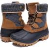 imageSTQ Womens Winter Duck Boots Waterproof Cold Weather Snow BootsBrown Grey