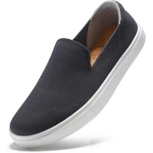 imageSTQ Slip on Shoes for Women Breathable Fashion Sneakers Comfortable Knit Casual ShoesDark Grey